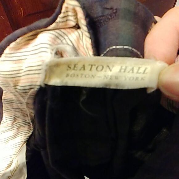 Vintage 60s Seaton Hall Plaid Cotton Pencil Skirt - Picture 6 of 8